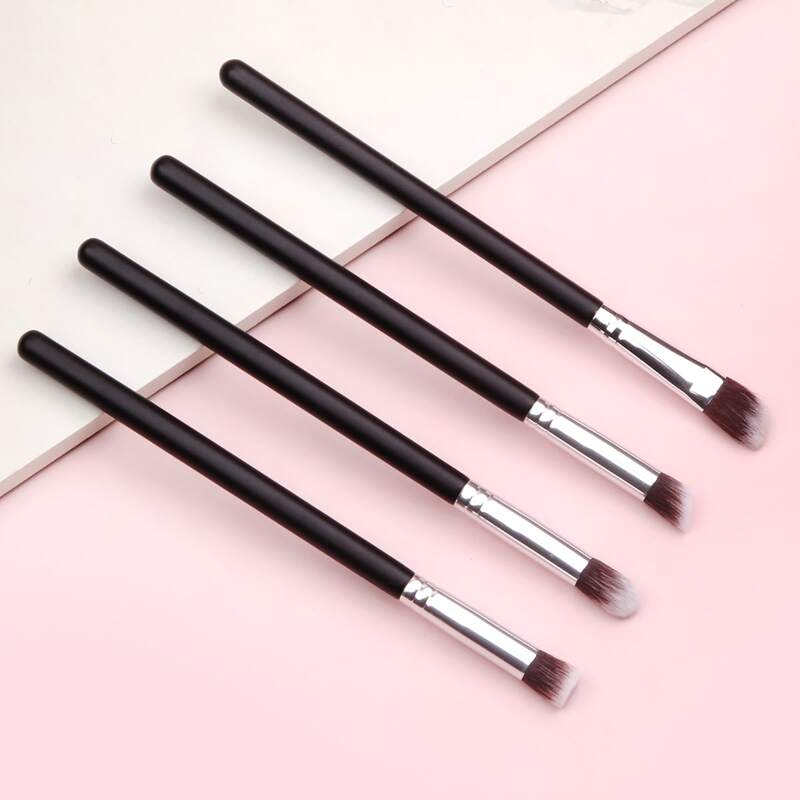 

4pcs Eyeshadow Brush Set, Black