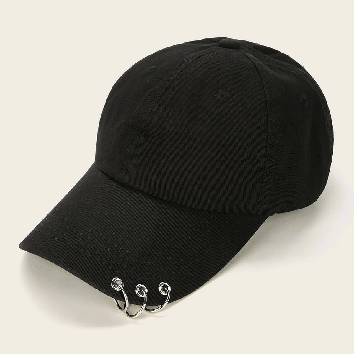 

Guys Ring Decor Baseball Cap, Black
