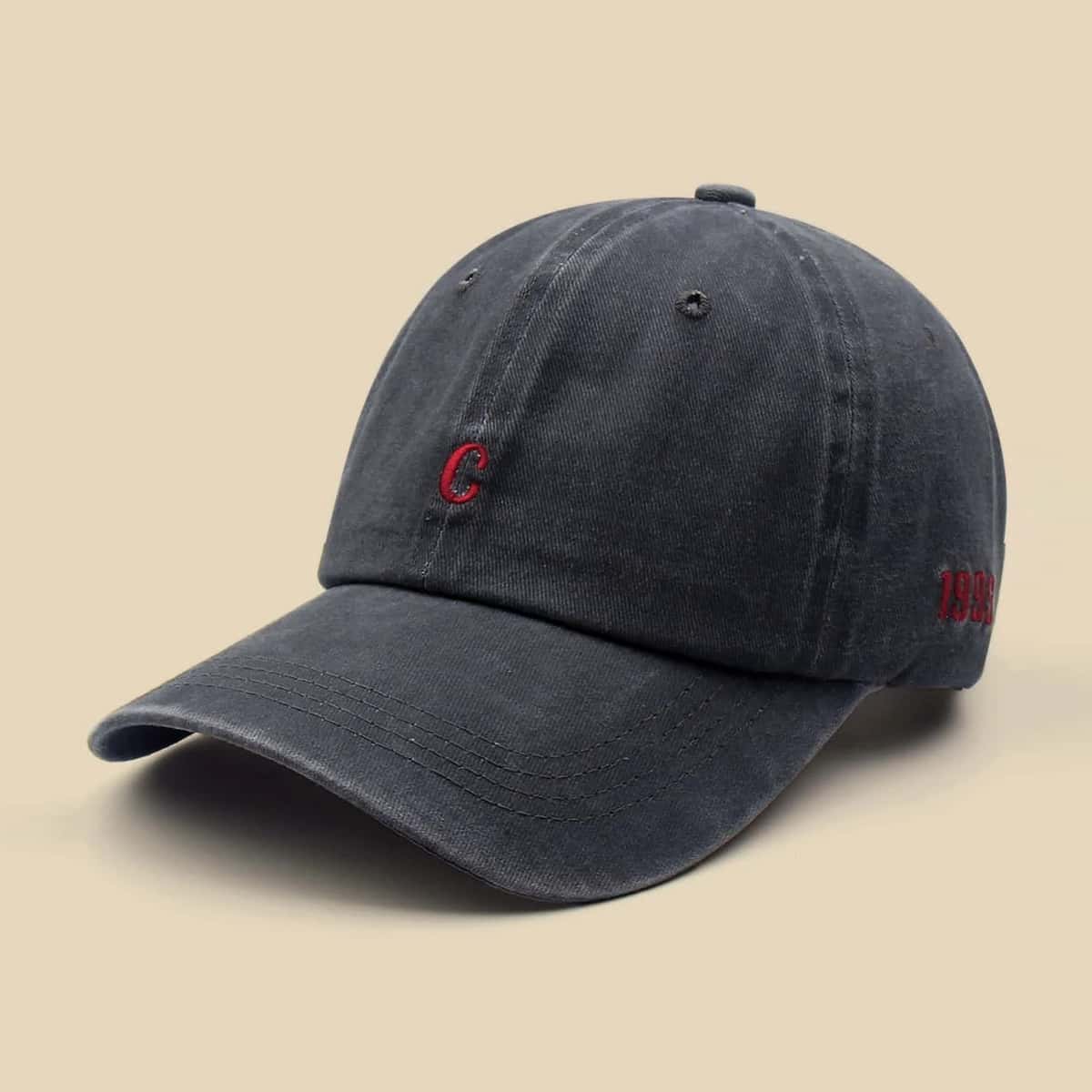 

Guys Letter Embroidery Baseball Cap, Black
