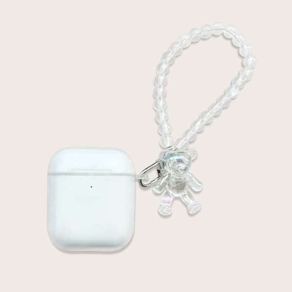 

Bear Pendant Decor Clear Case For Airpods