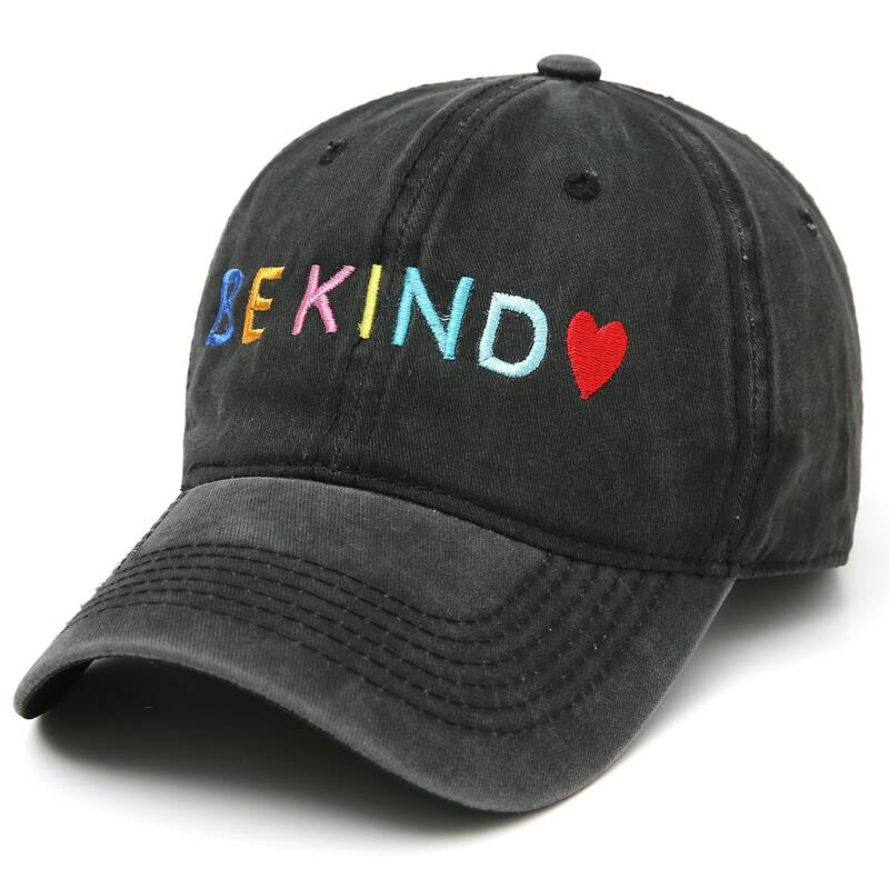 

Guys Slogan Embroidery Baseball Cap, Black