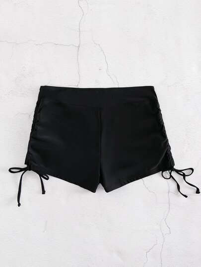 SHEIN Swim Summer Beach Drawstring Side Bikini Shorts