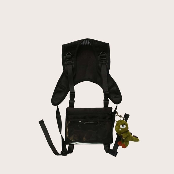 

Men Cartoon Charm Vest Bag, Black