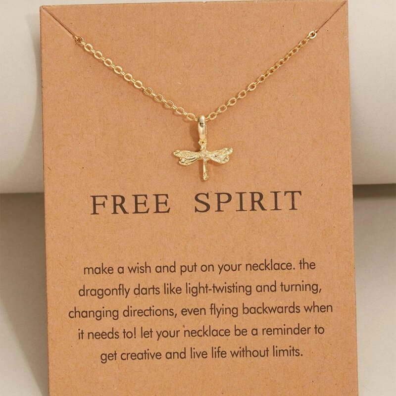 

Dragonfly Pendant Necklace, Gold