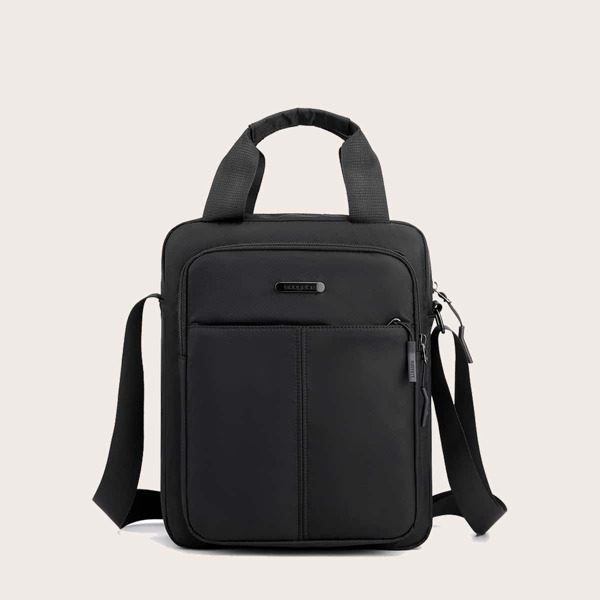 

Men Minimalist Crossbody Bag With Handle, Black