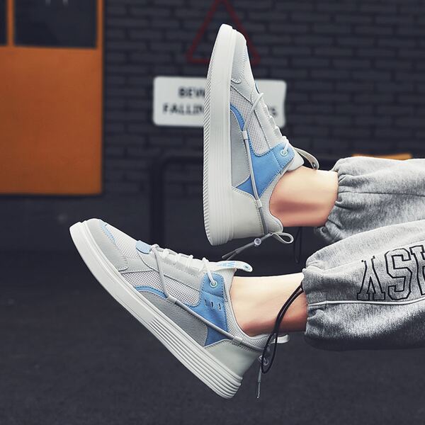 

Men Colorblock lace-up Front Sneakers, Grey