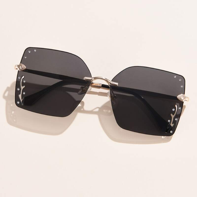 

Rhinestone Decor Sunglasses, Black