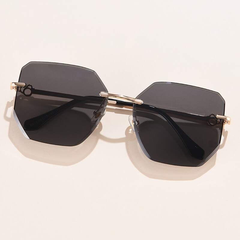 

Rimless Tinted Lens Sunglasses, Grey