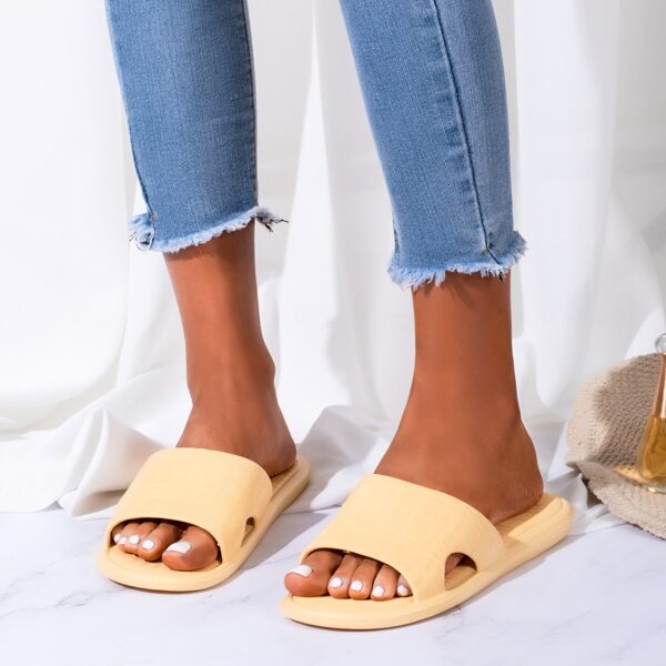 

Minimalist Cut Out Slides, Yellow