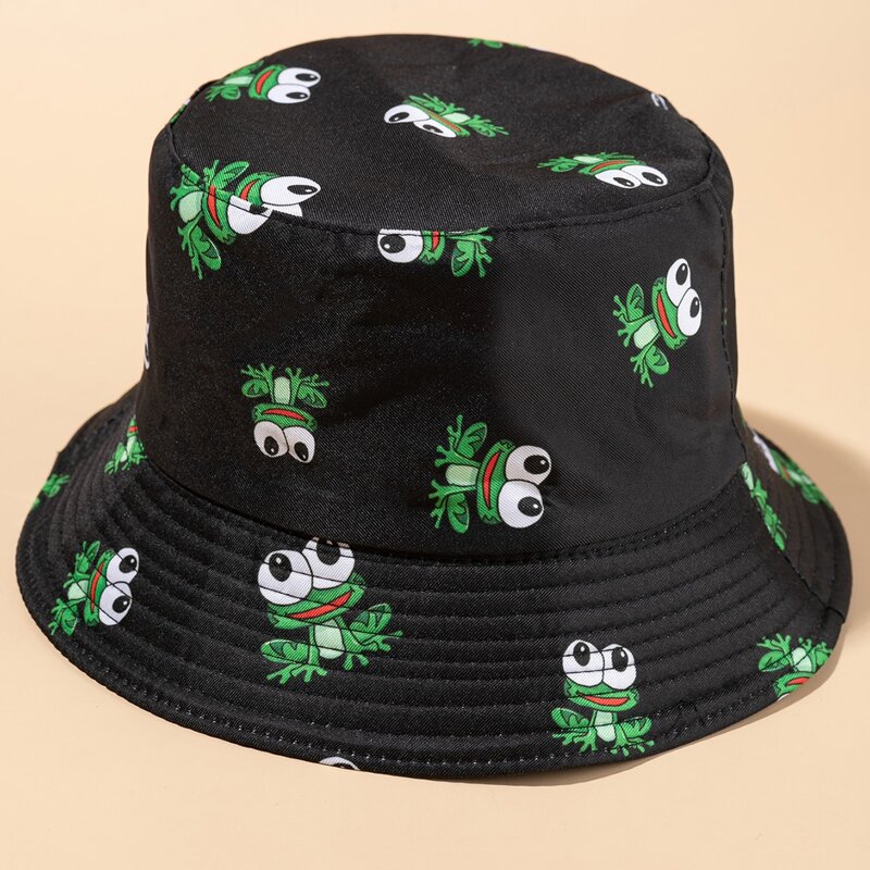 

Frog Graphic Bucket Hat, Black