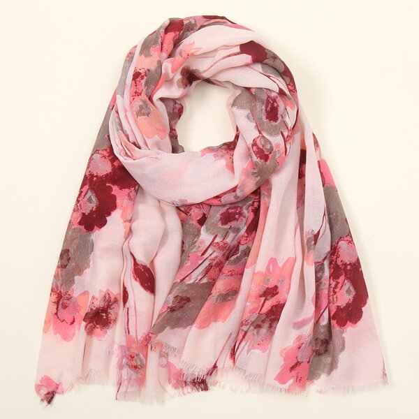 

Raw Hem Hijab, Pink