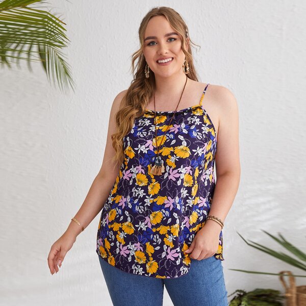 

Plus Floral Cami Top, Multicolor