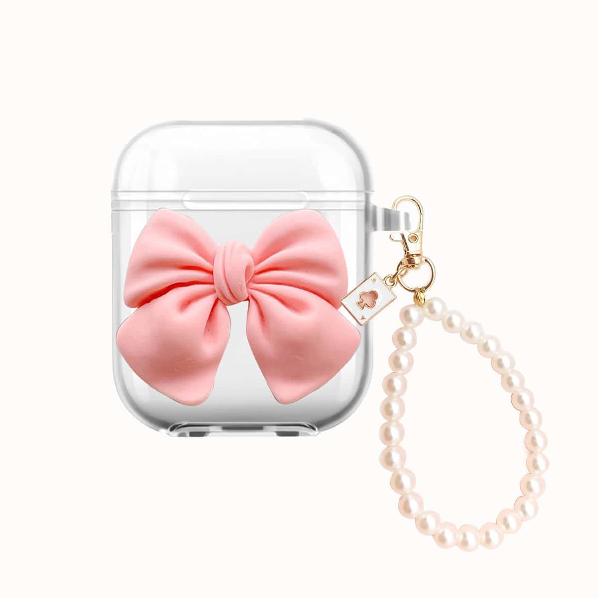 

Bow Decor Airpods Case, Clear