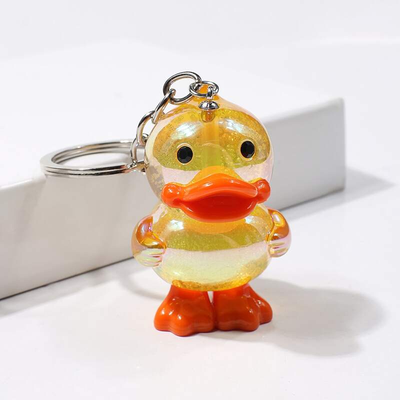 

1pc Cartoon Duck Pendant Keychain, Yellow