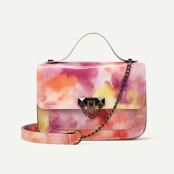 

Tie Dye Flap Chain Bag, Multicolor