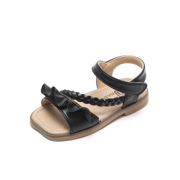 

Toddler Girls Braided Design Sandals, Black