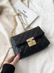 Túi chuỗi khóa xoắn khâu - màu đen - Xem 1