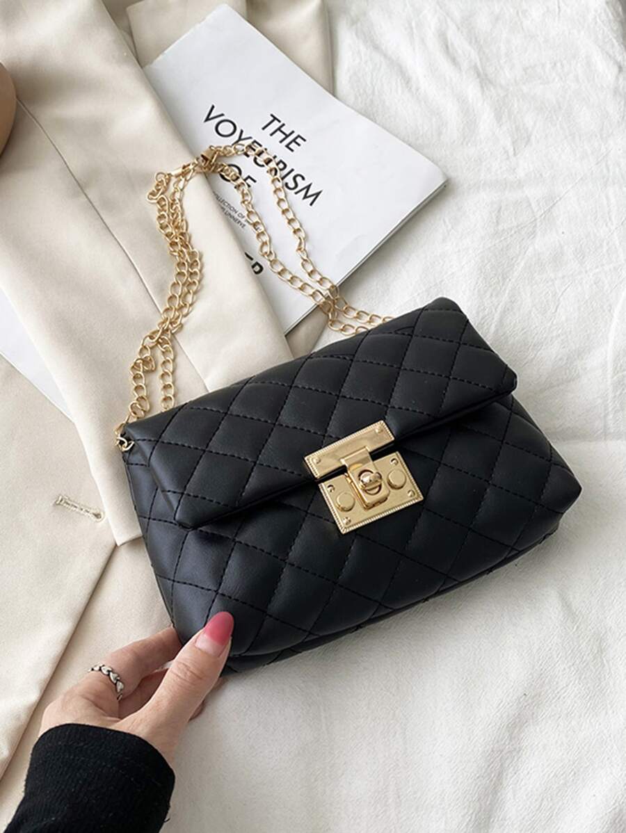 Túi chuỗi khóa xoắn khâu - màu đen - Xem 1