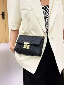 Túi chuỗi khóa xoắn khâu - màu đen - Xem 3