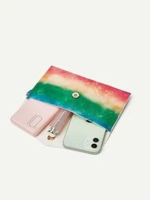 Ombre Flap Clutch Bag - Multicolor - View 3