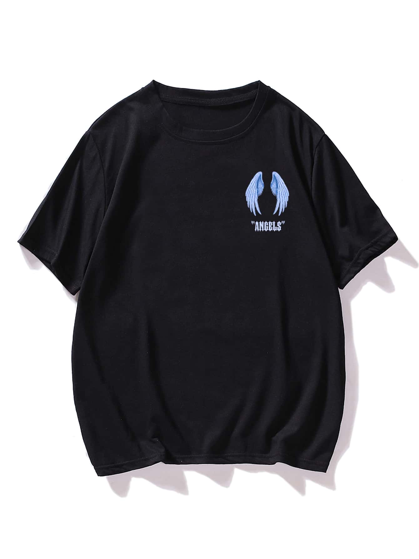 Manfinity EMRG Men Letter And Wings Print Tee - Black - View 2