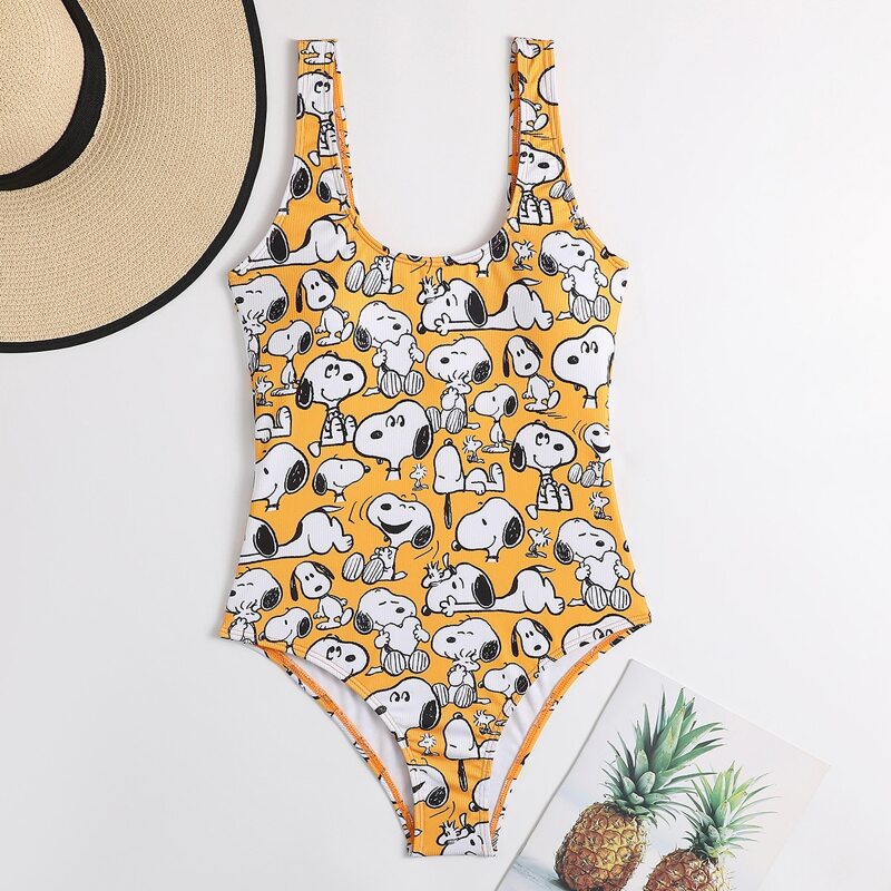 

Cartoon One Piece Swimsuit, Multicolor