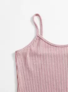 3 piezas Set homewear tejido de canalé - Rosa - Ver 4