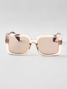 MOTF PREMIUM SQUARE FRAME FASHION GLASSES - Khaki - View 1