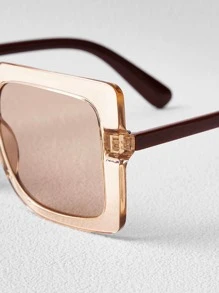 MOTF PREMIUM SQUARE FRAME FASHION GLASSES - Khaki - View 3