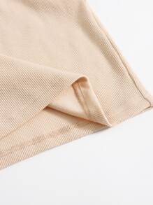 SHEIN EZwear 字母圖案羅紋針織洋裝