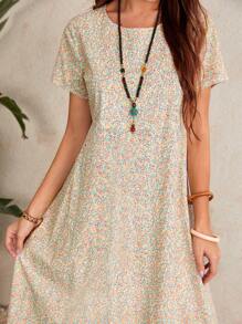 EMERY ROSE Vestido Tipo Túnica Floral - Multicolor - Ver 5