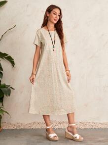 EMERY ROSE Vestido Tipo Túnica Floral - Multicolor - Ver 3