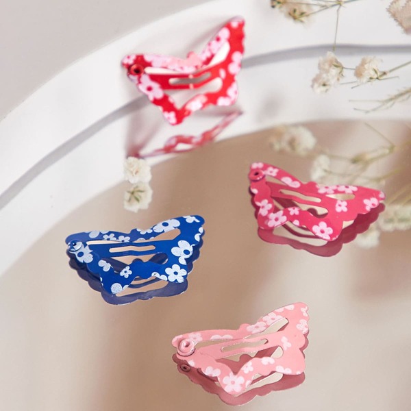 

4pcs Butterfly Design Hair Clip, Multicolor
