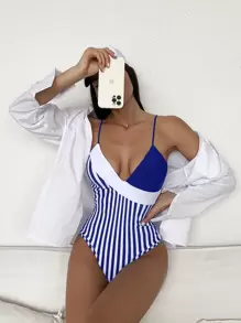 Một mảnh Sọc Boho - Màu xanh lam - Xem 1