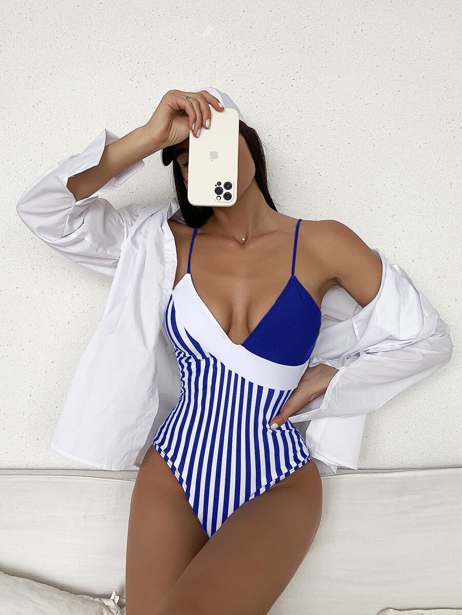 Một mảnh Sọc Boho - Màu xanh lam - Xem 1