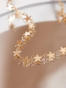 SHEIN ICON Collar De Enlace De Estrella - Amarillo Oro - Ver 3