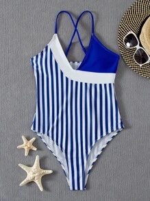 Một mảnh Sọc Boho - Màu xanh lam - Xem 5