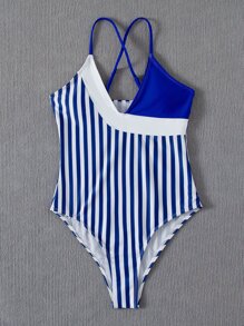 Một mảnh Sọc Boho - Màu xanh lam - Xem 6