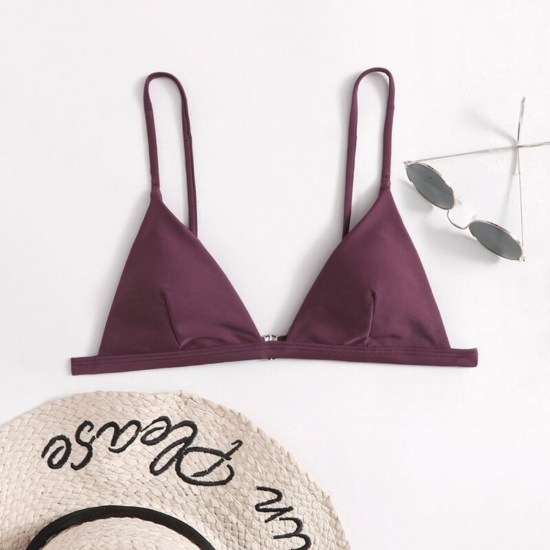 

Solid Triangle Bikini Top, Red violet