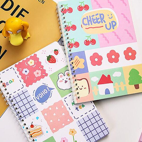 

1pc Cartoon Graphic Cover Random Spiral Notebook, Multicolor