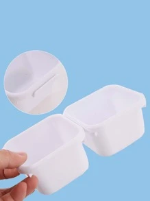 8pcs Solid Storage Box, Plain White Plastic Drawer Divider Box For Home - White - View 4