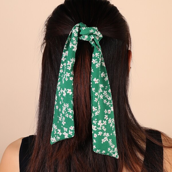 

Flower Print Scarf Hair Tie, Multicolor
