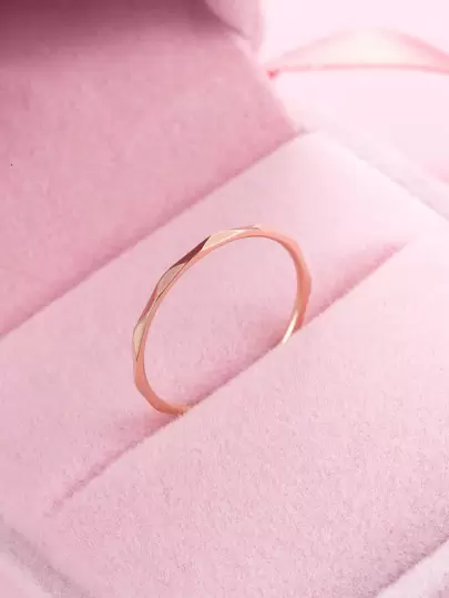 日韓風格時尚簡約鑽石潮流女士不鏽鋼戒指,製造商批發,適合日常穿著
