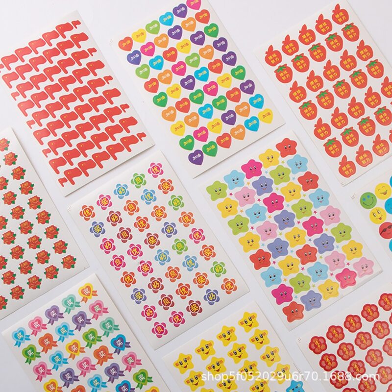 

10sheets Random Pattern Sticker, Multicolor
