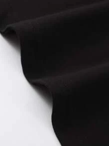 SHEIN Essnce Einfarbig Basic T-Shirts - Schwarz - Übersicht 6