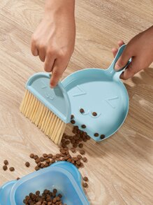 مجرفة قمامة قط مع فرشاة تنظيف 1 قطعة