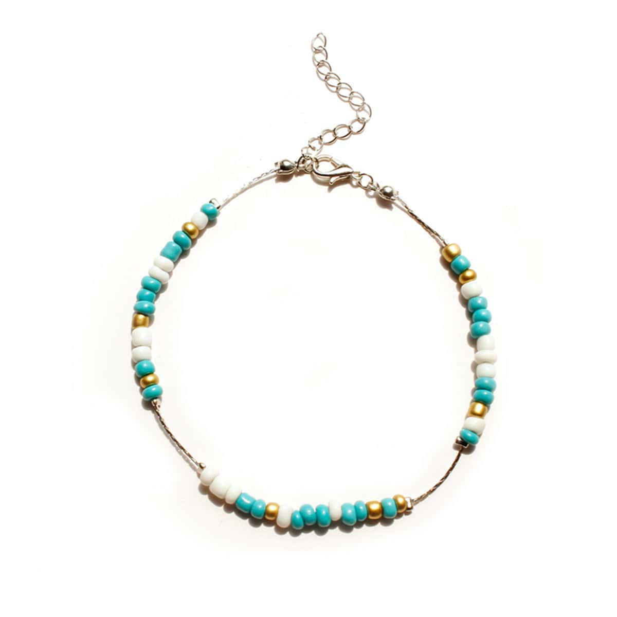 

Beaded Decor Chain Anklet, Multicolor