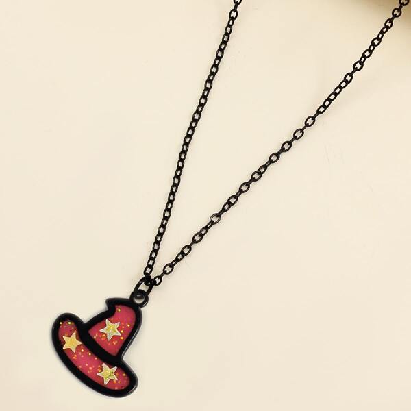 

Wizard Hat Charm Necklace, Multicolor