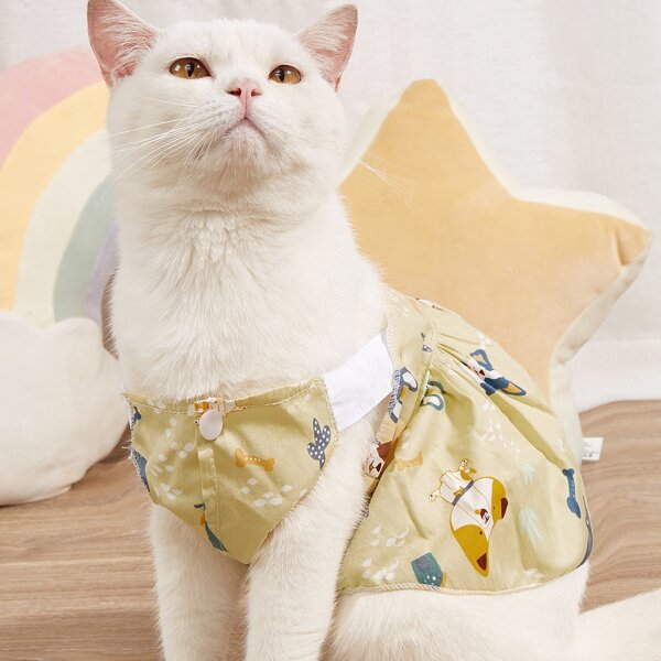 

Cartoon Graphic Pet Dress, Multicolor