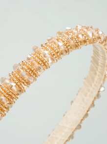 4pcs Sparkling Crystal Decor Fashion Headband Elegant - Multicolor - View 3